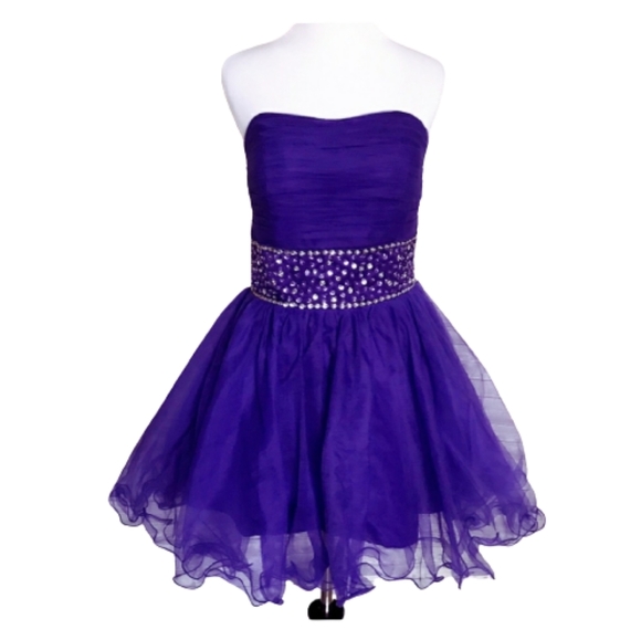 jj’s house Dresses & Skirts - 5 for $25 Purple tulle embellished prom dress